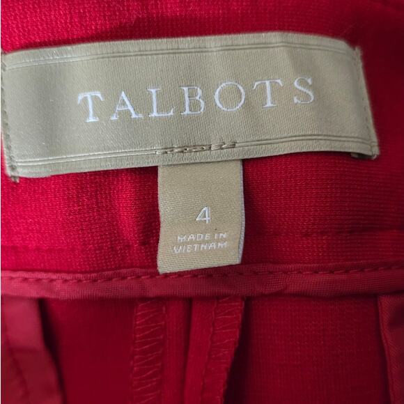 Talbots Fabric Knit In Italy Red Business Work Casual Women's Pants 4 - Picture 4 of 5